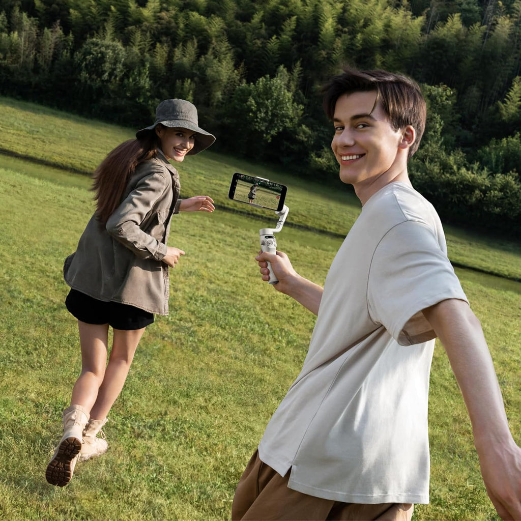 DJI OSMO Mobile 6 Smartphone Gimbal Stabilizer, 3-Axis Phone Gimbal, Built-in Extension Rod, Portable and Foldable Gimbal for Android and iPhone, Vlogging Stabilizer, YouTube, (Platinum Grey)