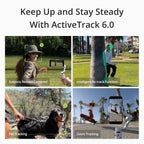 DJI OSMO Mobile 6 Smartphone Gimbal Stabilizer, 3-Axis Phone Gimbal, Built-in Extension Rod, Portable and Foldable Gimbal for Android and iPhone, Vlogging Stabilizer, YouTube, (Platinum Grey)