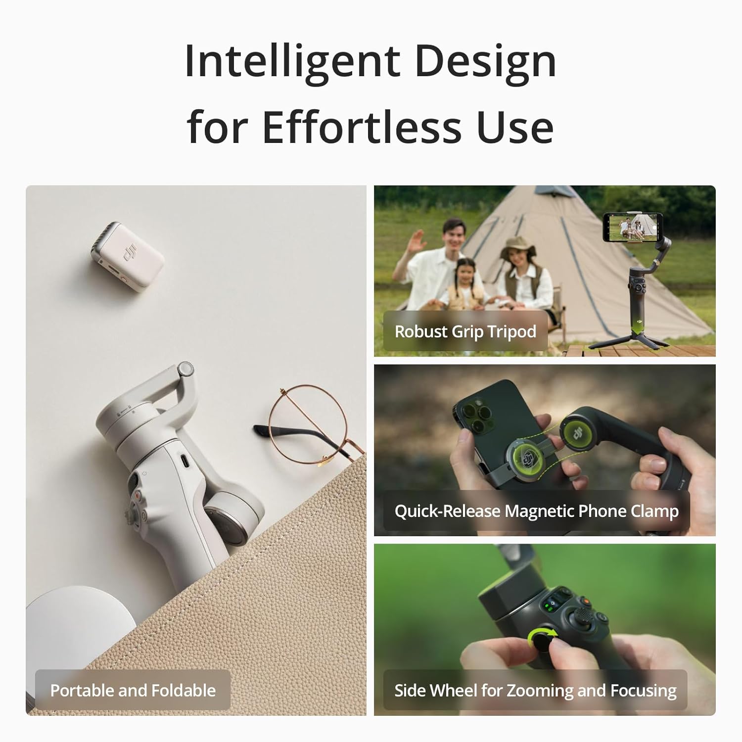 DJI OSMO Mobile 6 Smartphone Gimbal Stabilizer, 3-Axis Phone Gimbal, Built-in Extension Rod, Portable and Foldable Gimbal for Android and iPhone, Vlogging Stabilizer, YouTube, (Platinum Grey)