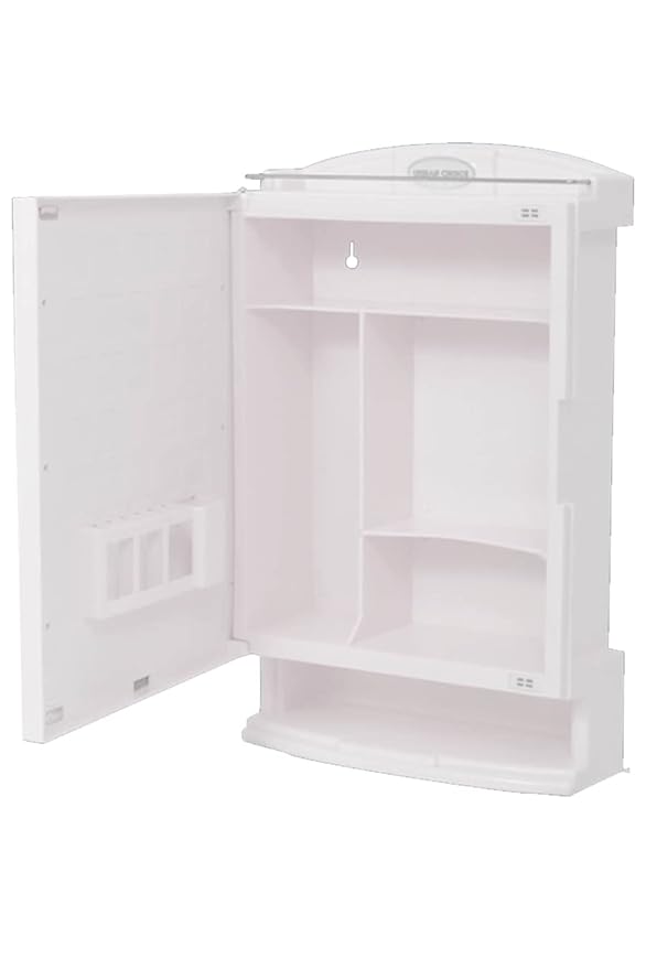 URBAN CHOICE storage washbasin rack and shelf Polypropylene Wall Shelf  (Number of Shelves - 6, White)